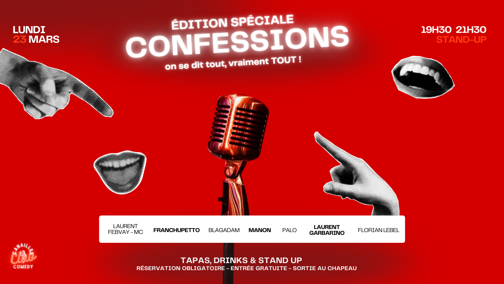 CANAILLES COMEDY CLUB - SOIRÉE CONFESSION